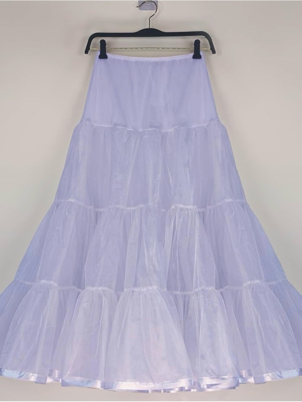 White Tiered Petticoat Skirt - Lightweight Underskirt